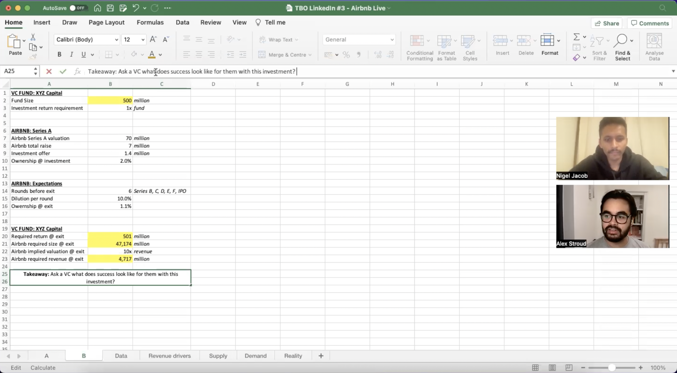 Excel presentation 1