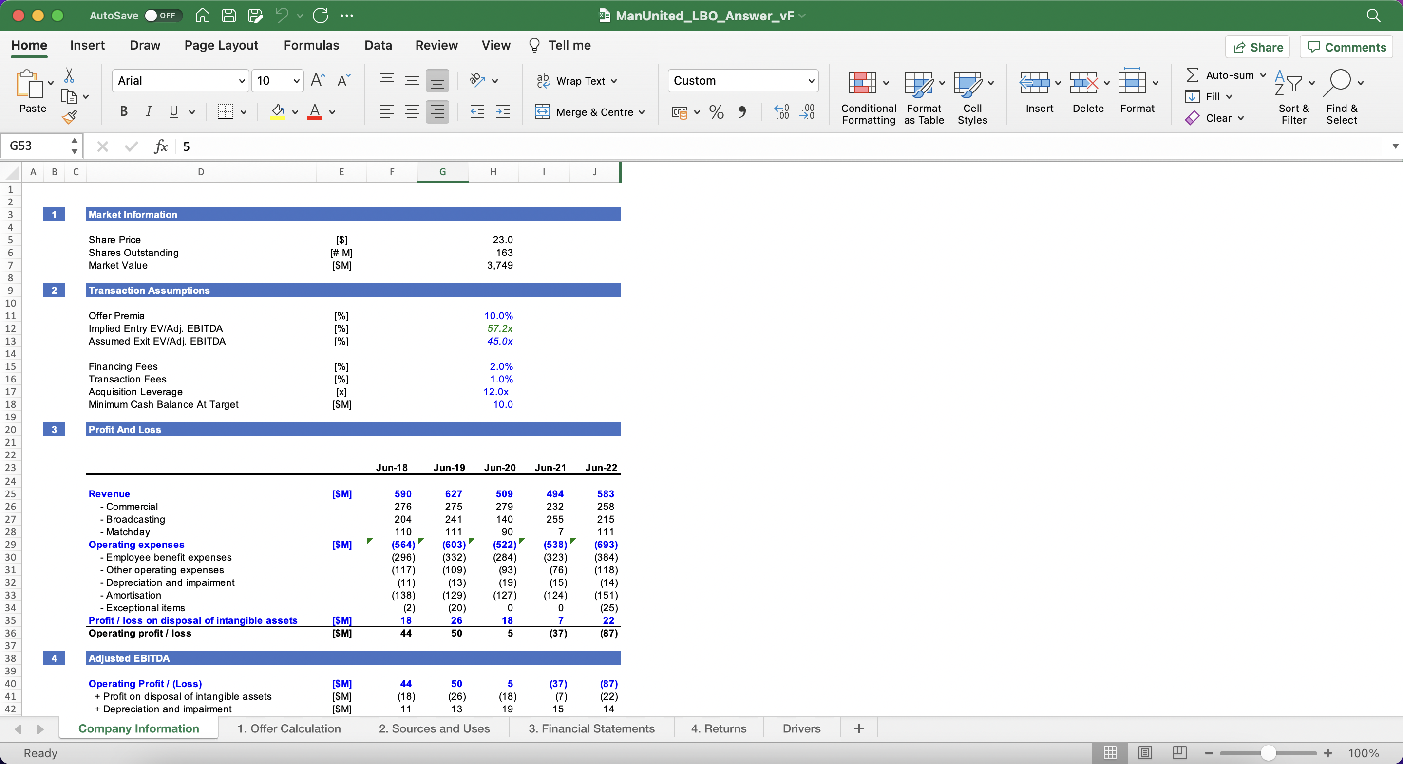 Man united spreadsheet 1