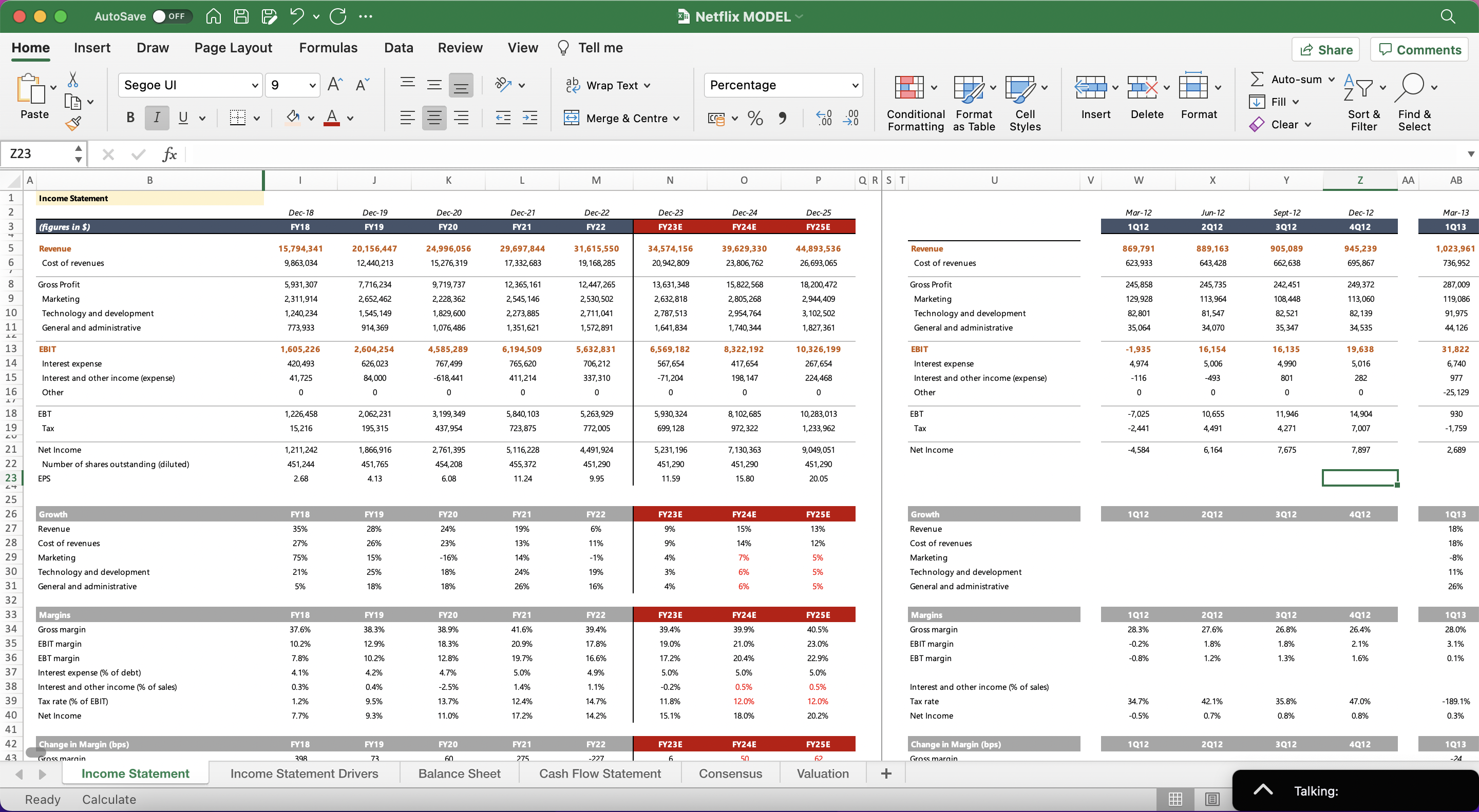 Excel pitch